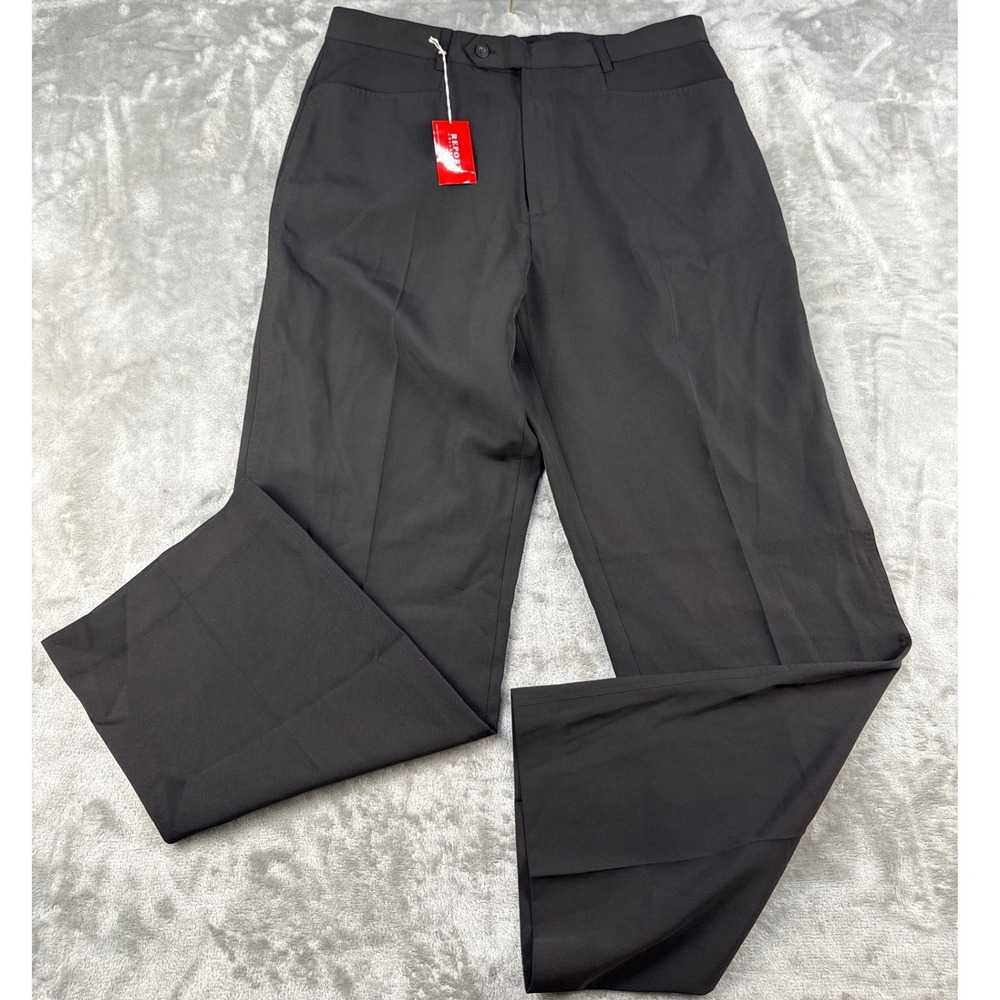 Report Collection Dress Pants Mens 34 740104M Black Straight Leg NEW